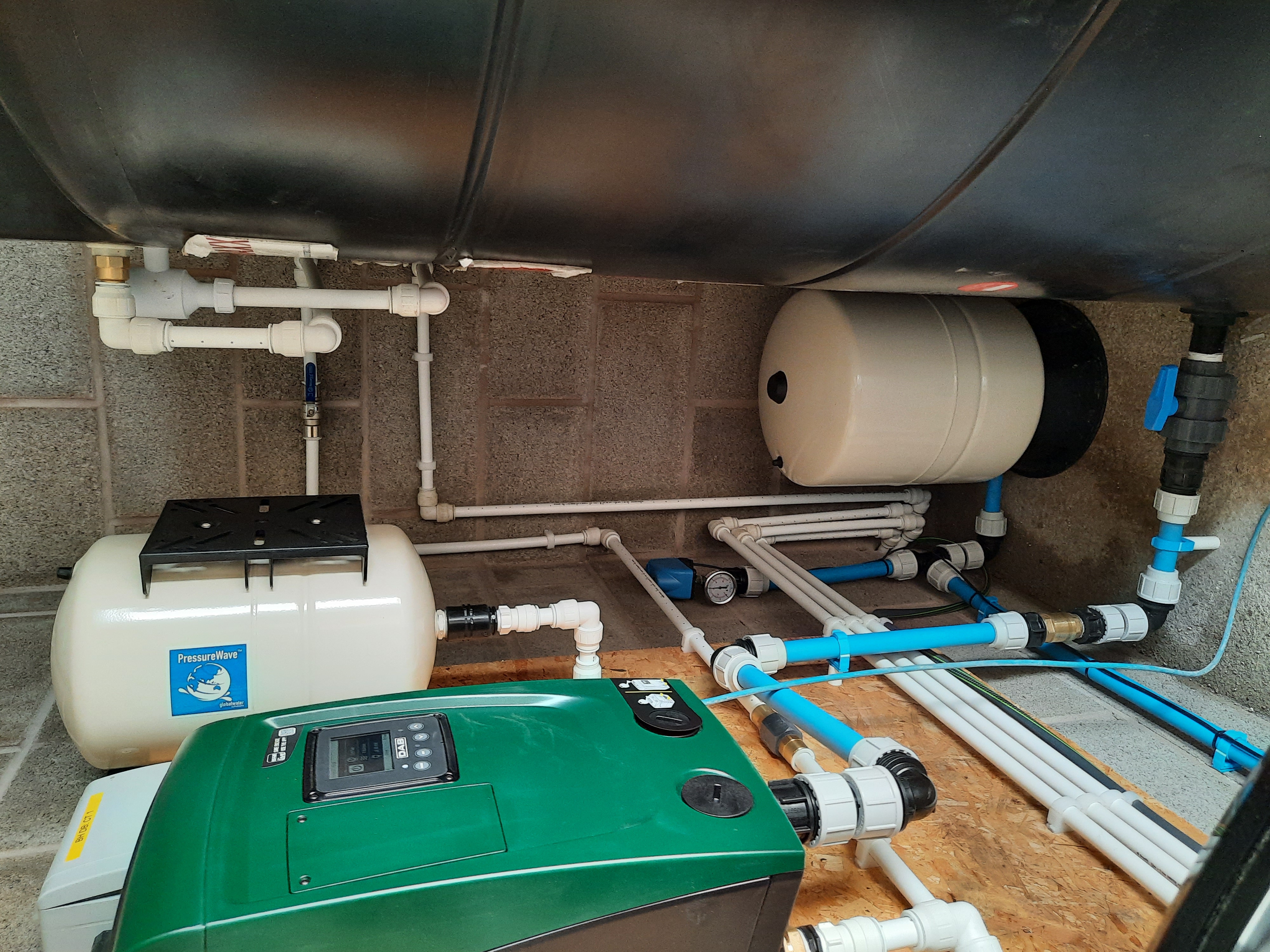 Modern private water treatment installation